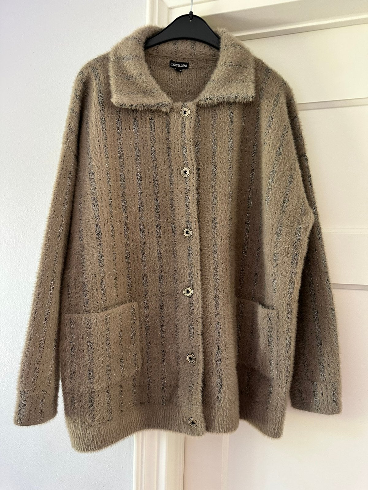 Exxcellent jasje maat 46/48, Kleding | Dames, Grote Maten, Ophalen of Verzenden, Zo goed als nieuw, Bruin, Jasje of Colbert