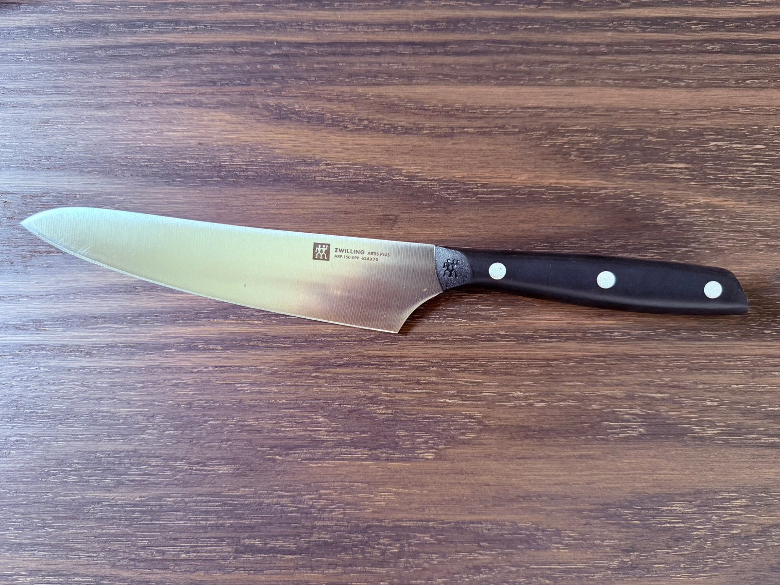 TWV€69 Zwilling Artis Plus Koksmes 150cm 1x maar gebruikt, Ophalen of Verzenden, Gebruikt, Rvs of Chroom