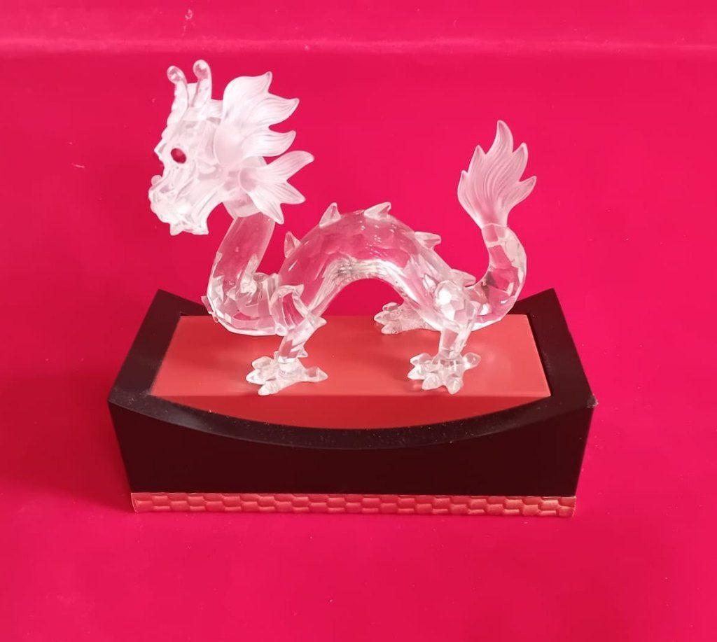 Swarovski geluksdraak op sokkel, Ophalen of Verzenden, Zo goed als nieuw, Figuurtje