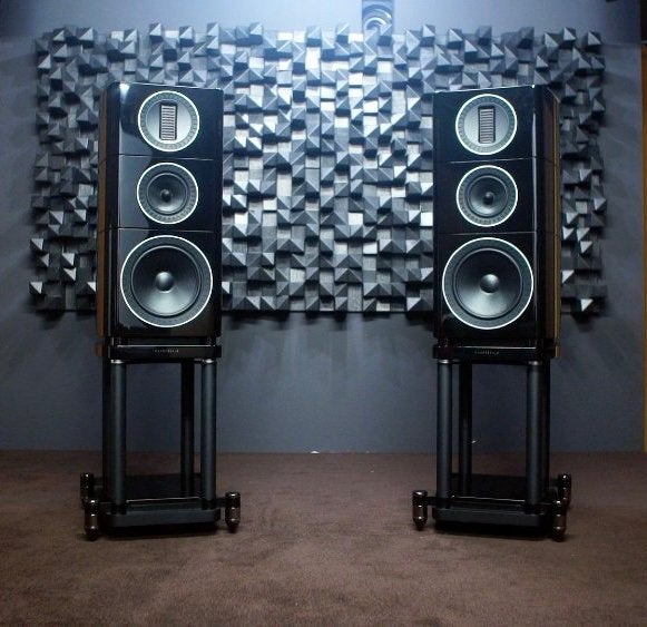 Wharfedale Elysian 2 speakers met stands., Ophalen, Zo goed als nieuw, Front, Rear of Stereo speakers, Overige merken