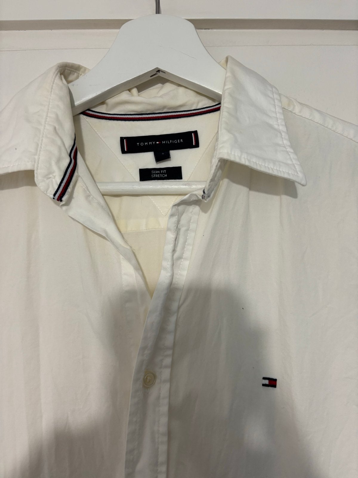 Tommy Hilfiger Blouse - Wit - Maat S - Zo goed als nieuw, Kleding | Heren, Overhemden, Ophalen of Verzenden, Zo goed als nieuw