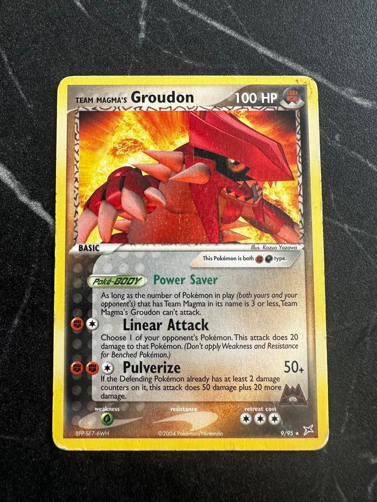 Team Magma's Groudon #9/95, Ophalen of Verzenden, Gebruikt, Losse kaart