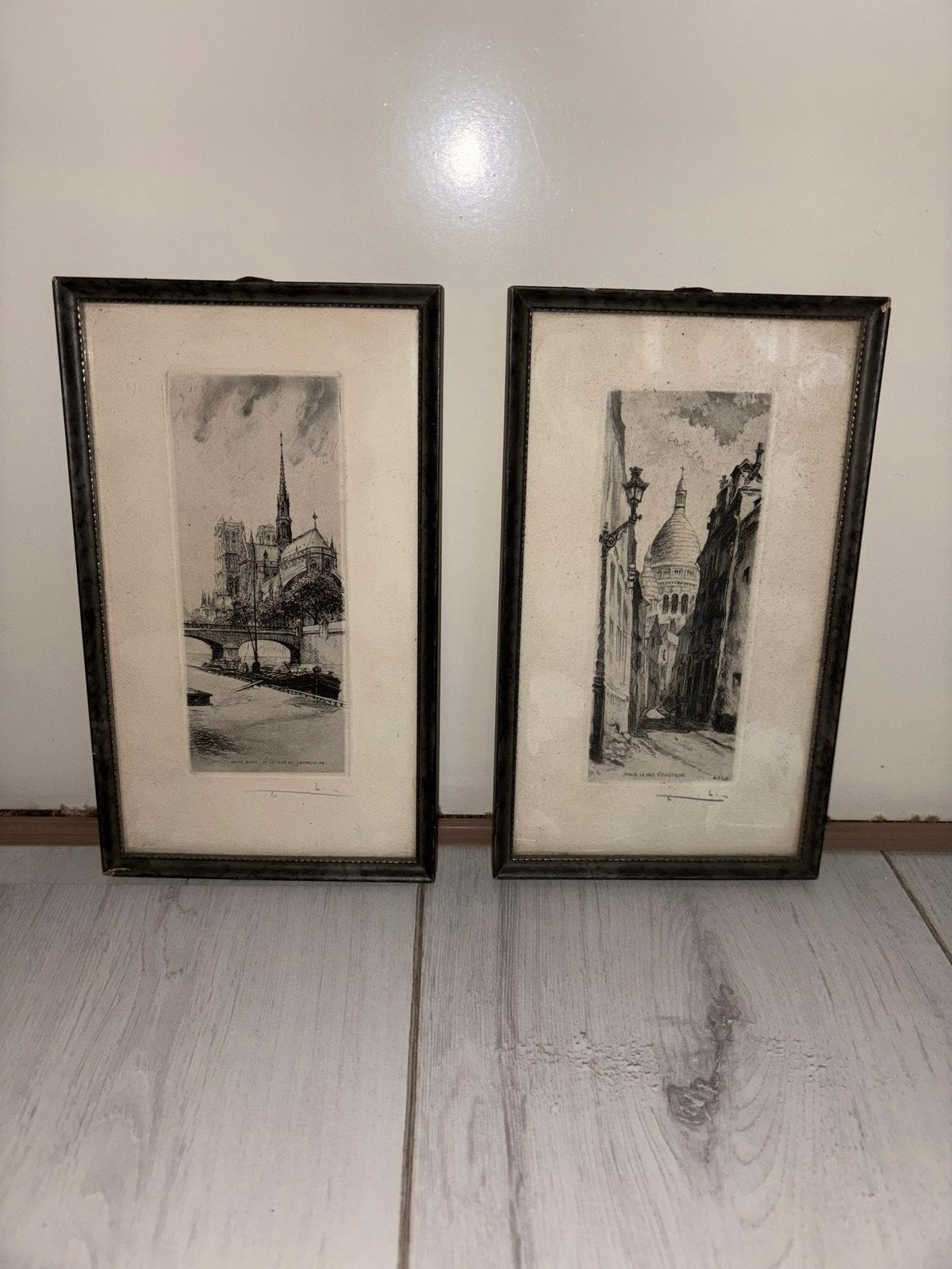 Set antieke Parijs-etsen (Léopold Robin - 1950), Antiek en Kunst, Ophalen of Verzenden