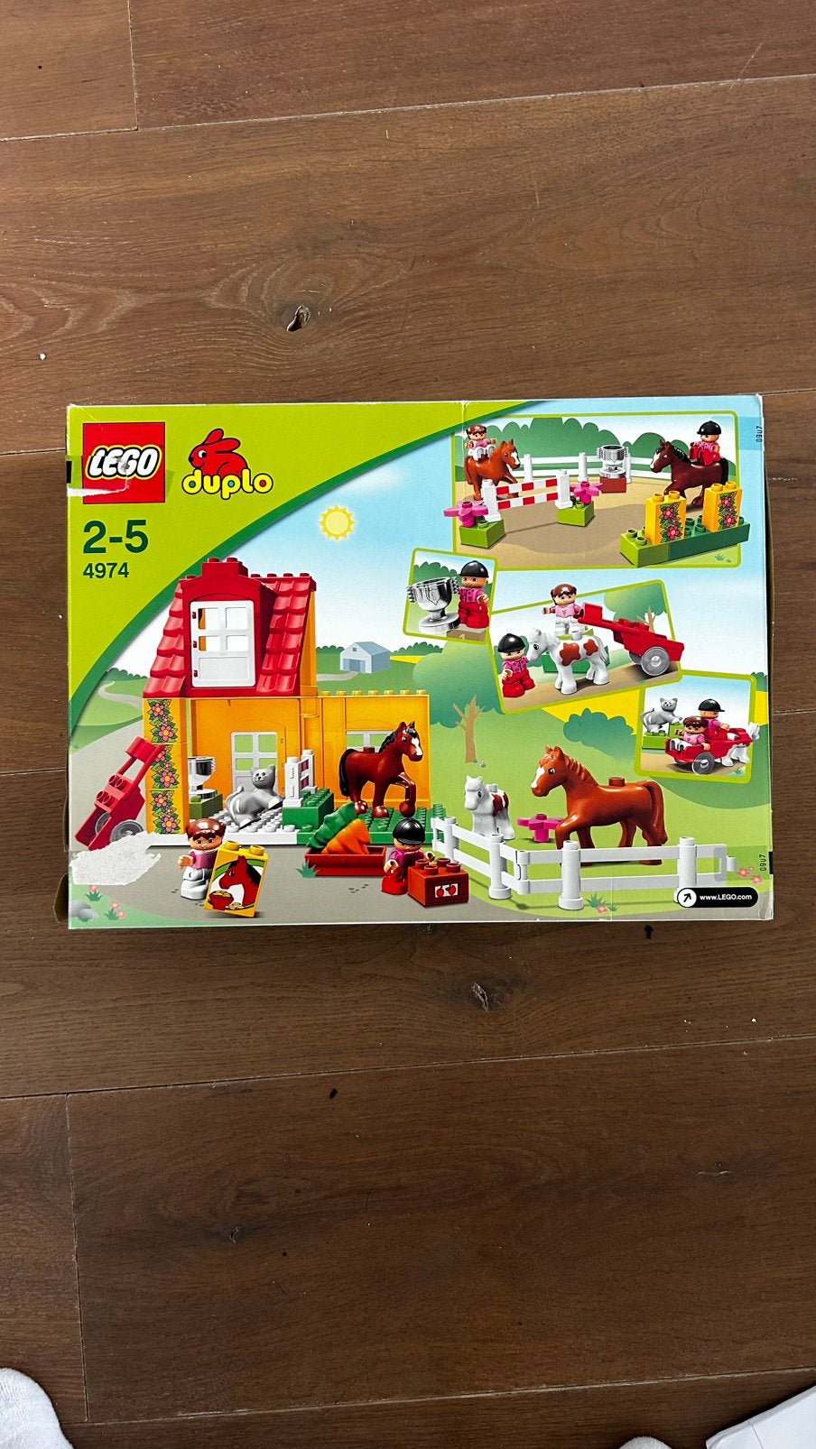 LEGO DUPLO 4974 Boerderij met paarden en dieren, Kinderen en Baby's, Inclusief instructies, Ophalen of Verzenden, Zo goed als nieuw