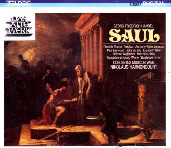 HÄNDEL Saul 2 - CD FISCHER-DIESKAU HARNONCOURT TELDEC, Ophalen of Verzenden, Barok, Gebruikt, Oratorium