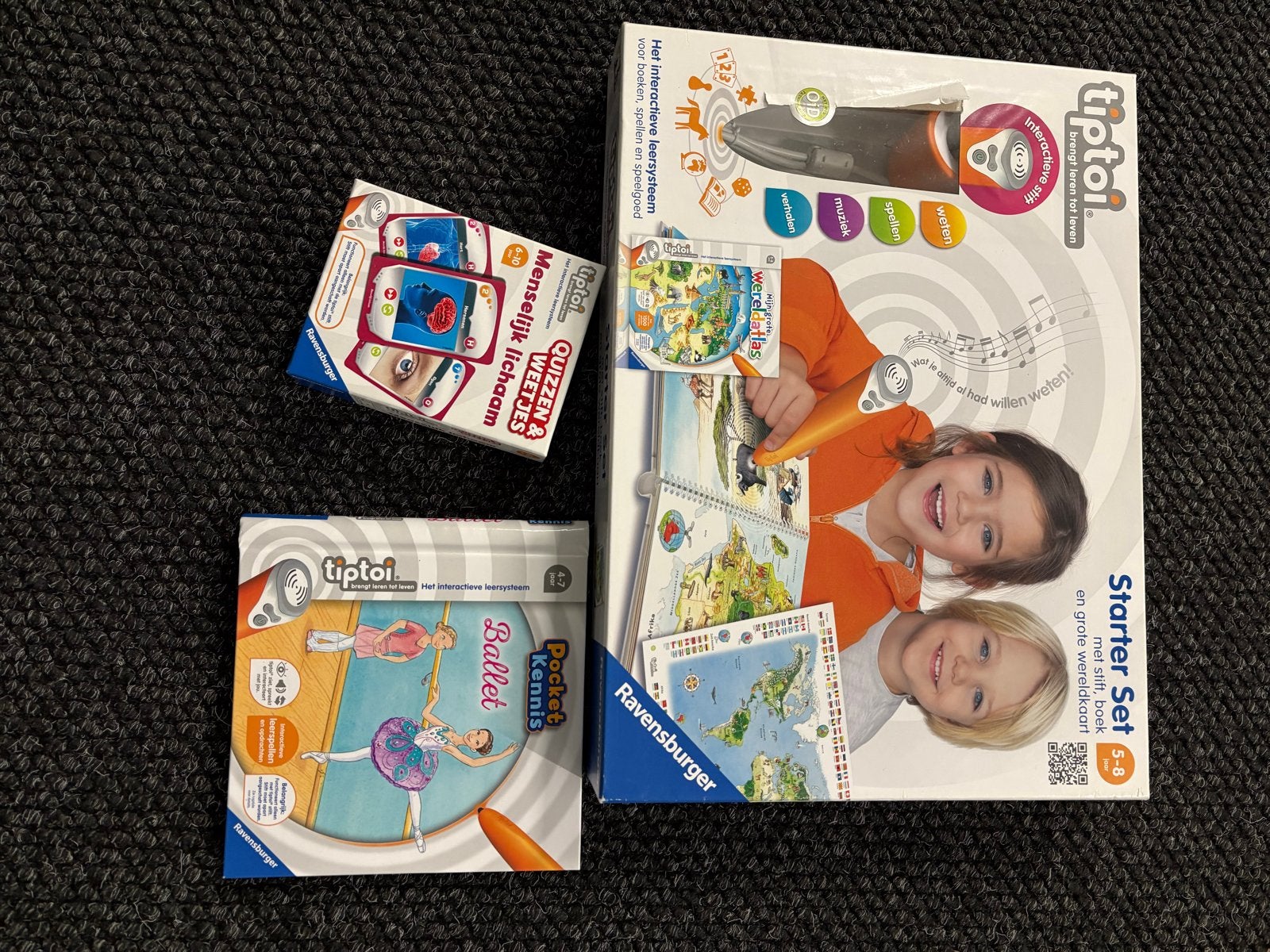 Tiptoi Starter Set met Wereldatlas en extra boeken, Ophalen of Verzenden, Zo goed als nieuw, Ontdekken, Met geluid