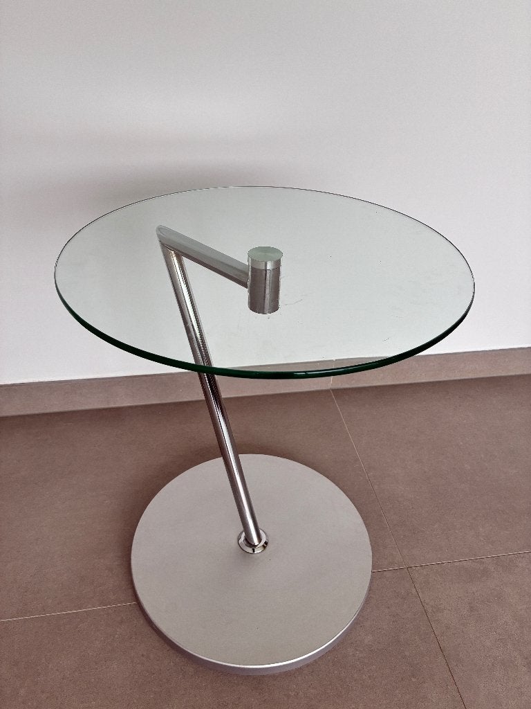 Glazen koffietafel, Ophalen, Minder dan 50 cm, Gebruikt, Rond