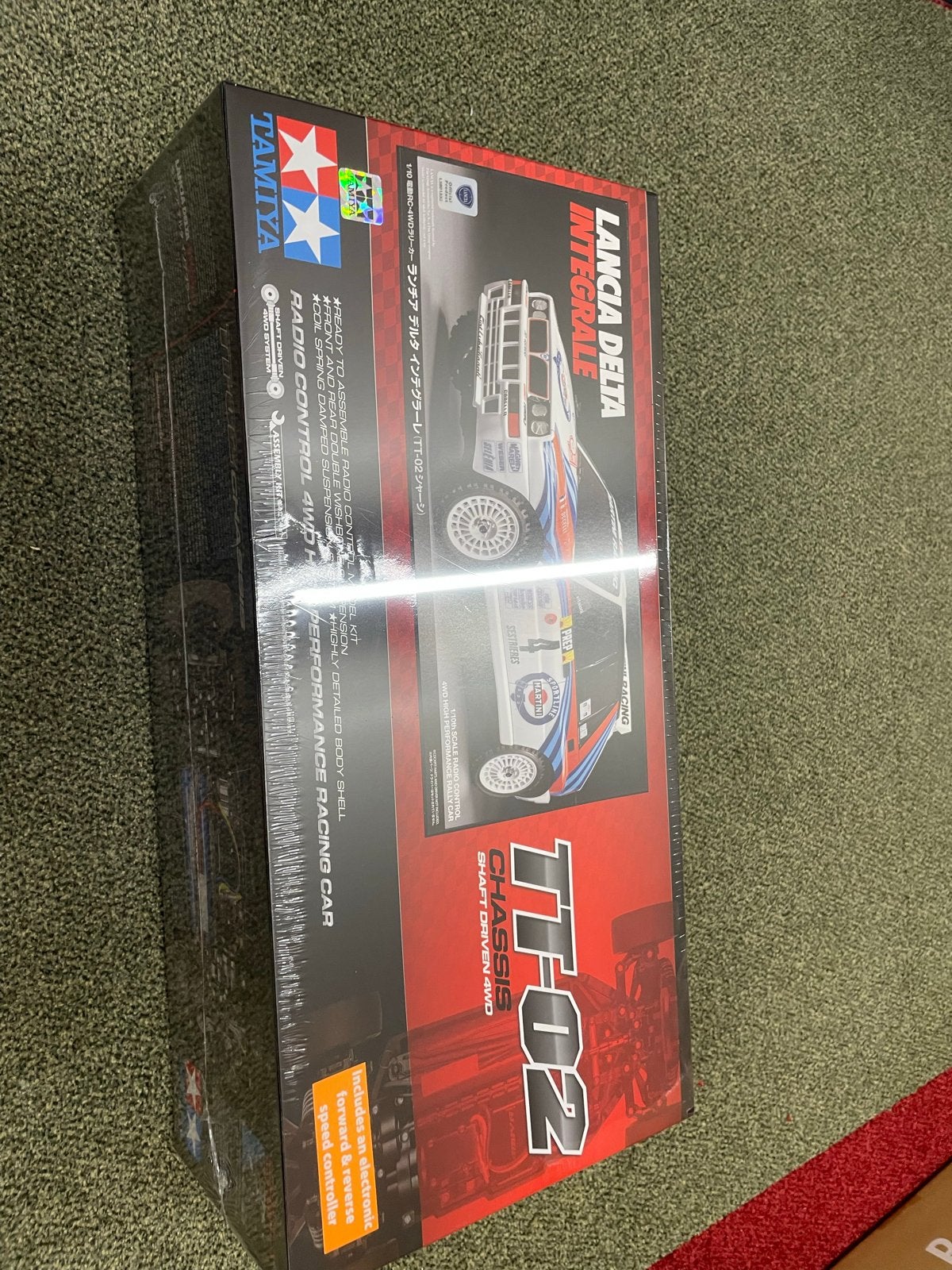 Tamiya Lancia Delta Integrale TT-02 Chassis (58570) Nieuw, Elektro, Nieuw, Ophalen of Verzenden, Schaal 1:10