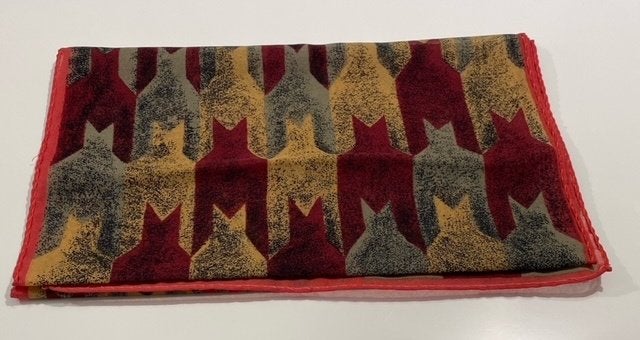 Multicolor foulard met print, Ophalen of Verzenden, Zo goed als nieuw, Sjaal