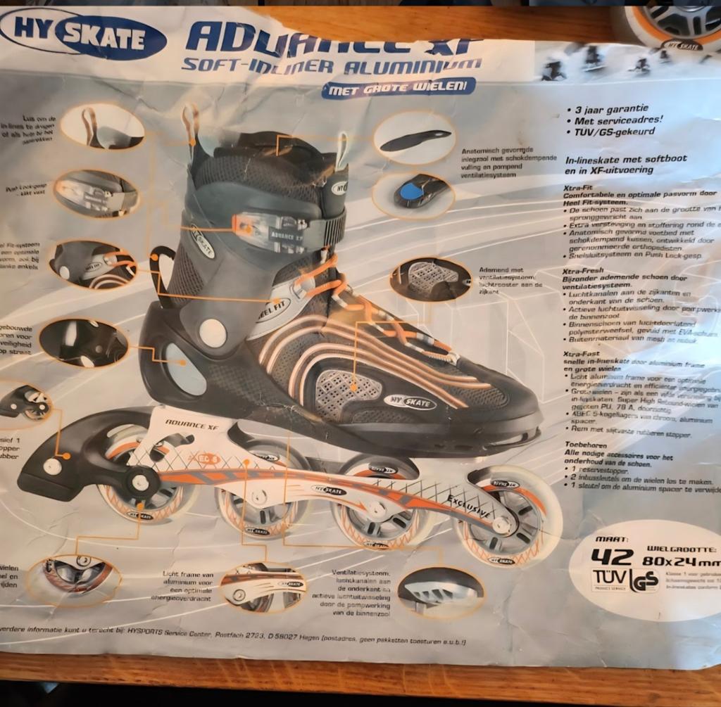 Hy Skate Advance XF Inline Skates - Maat 42, Dames, Zo goed als nieuw, Inline skates 4 wielen, Ophalen