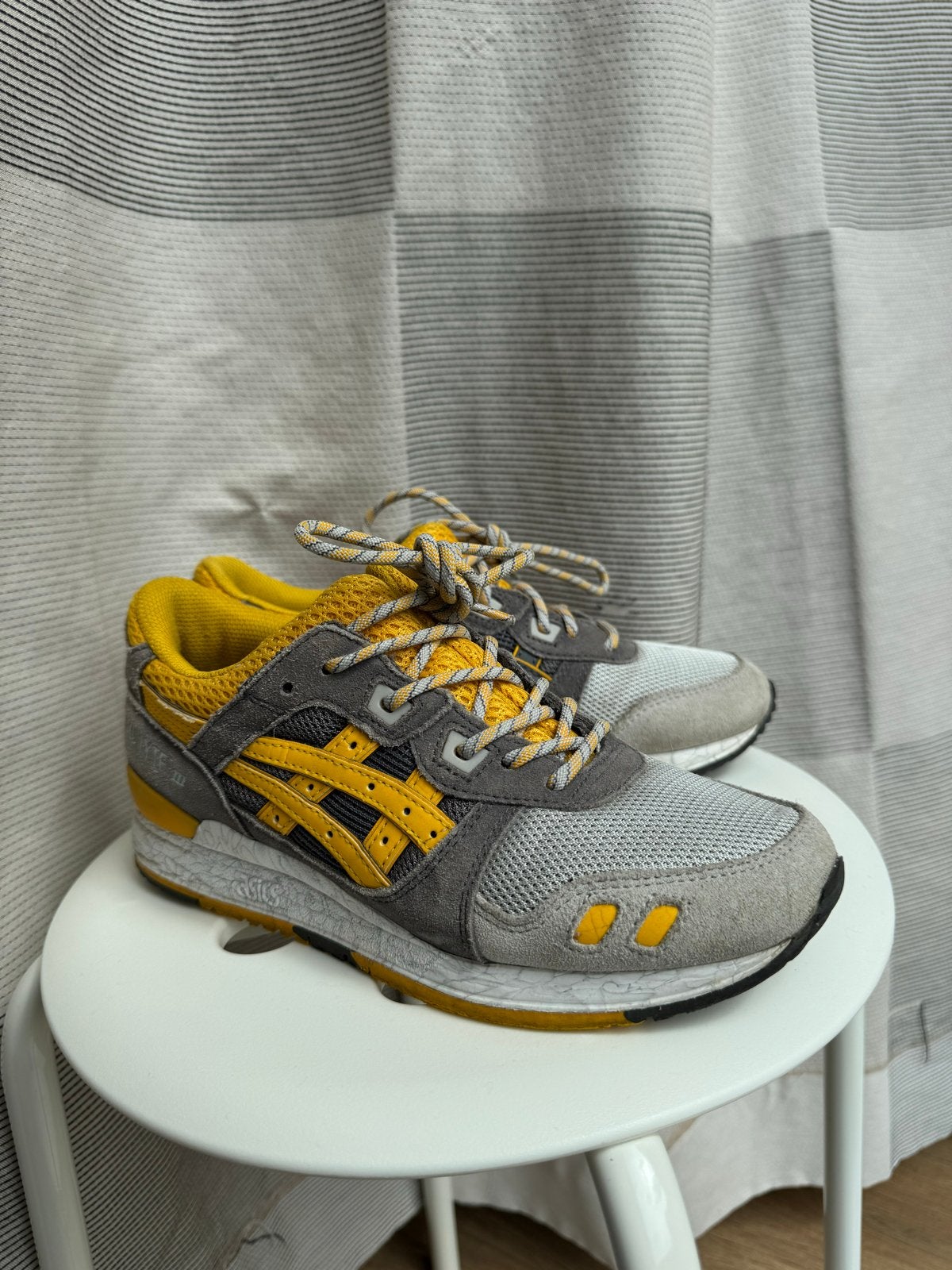 ASICS GEL-LYTE III sneakers grijs/geel - Maat 38, Ophalen of Verzenden, Gedragen, Overige kleuren, Sneakers of Gympen