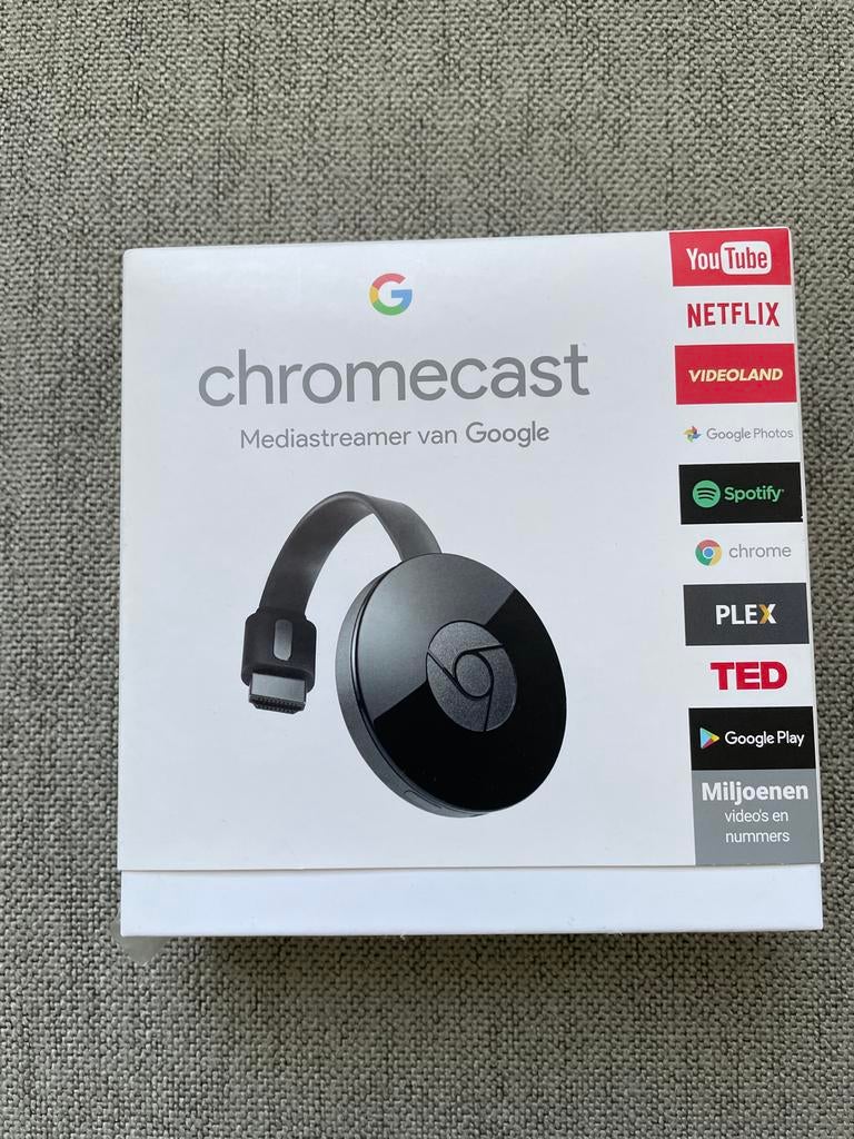 Google Chromecast Mediaspeler - Stream films en series, Audio, Tv en Foto, Mediaspelers, Ophalen of Verzenden, Nieuw, HDMI, Zonder harde schijf