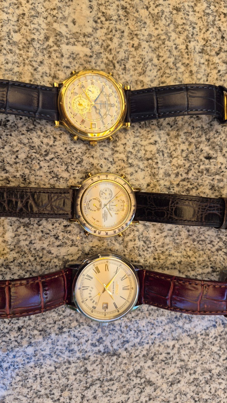 Set van 3 Seiko en Citizen horloges - Zo goed als nieuw, Seiko, Staal, Polshorloge, Ophalen of Verzenden