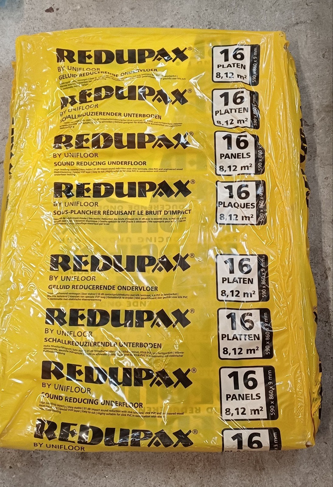 Redupax by unifloor ondervloer platen 8 st 590 x 860 x 9 mm, Ophalen, Overige materialen, 30 cm of meer, 50 tot 150 cm
