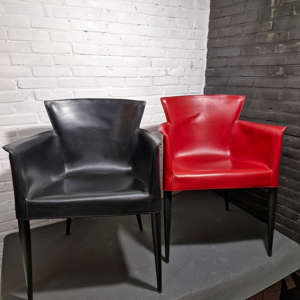 4 Matteo Grassi model Vela, Huis en Inrichting, Stoelen, Ophalen, Rood, Hout