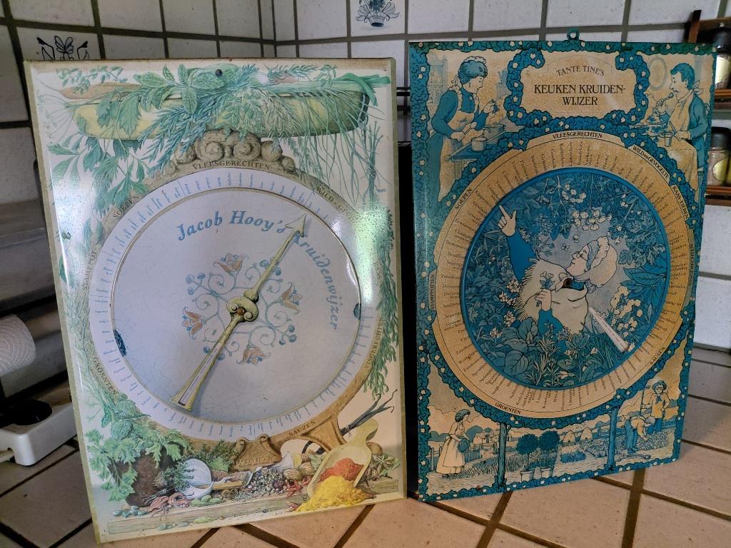 Vintage Tante Tine & Jacob Hooy's keuken kruidenwijzer, Ophalen of Verzenden