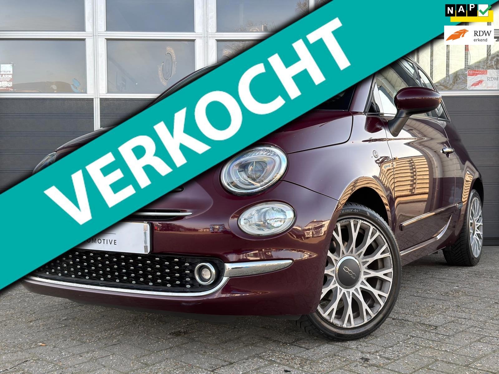 Fiat 500 0.9 TwinAir Turbo Lounge / NL-auto / Pano / Clima /, Voorwielaandrijving, Stof, Gebruikt, 905 kg