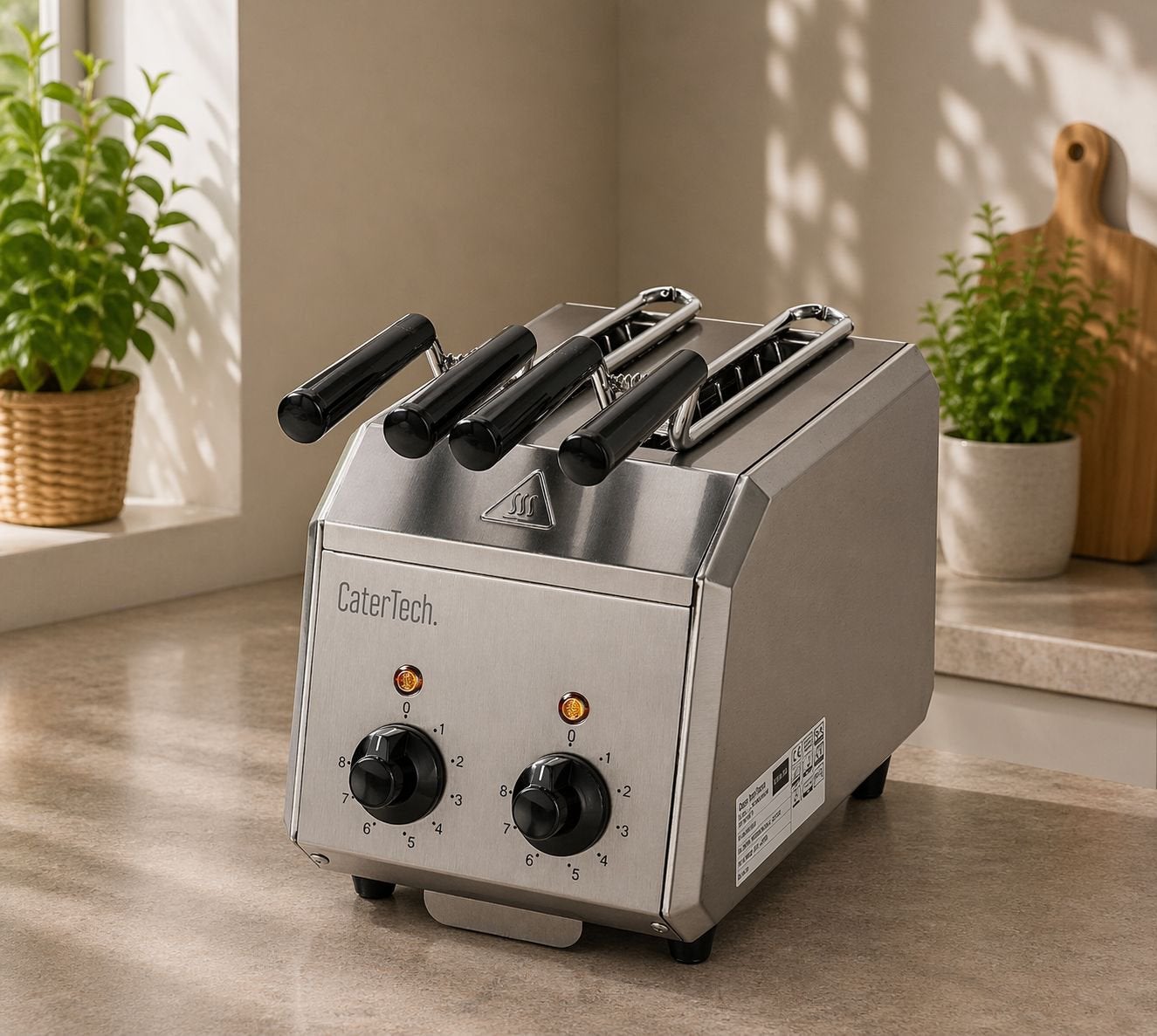 Catertech dubbele tosti apparaat en dubbele broodrooster, Witgoed en Apparatuur, Broodroosters, Ophalen of Verzenden, Zo goed als nieuw