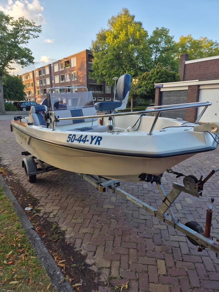 Elan Aqua Star Consoleboot van 5,10 met 70 pk Suzuki 4t, Watersport en Boten, Ophalen, Gebruikt, 3 tot 6 meter, Buitenboordmotor
