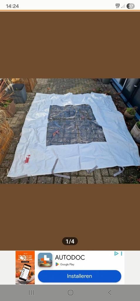 Fiamma Luifelzijwand met raam - 220 cm, Ophalen of Verzenden, Gebruikt