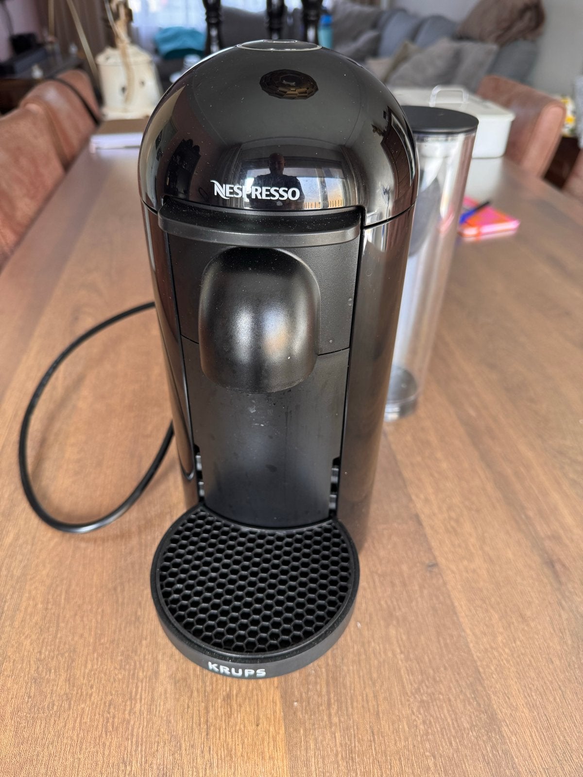 Nespresso Krups koffiemachine - Zwart, Gebruikt, Koffiemachine, Ophalen of Verzenden, 1 kopje
