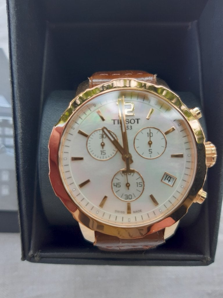 Tissot horloge, Overige merken, Leer, Staal, Polshorloge
