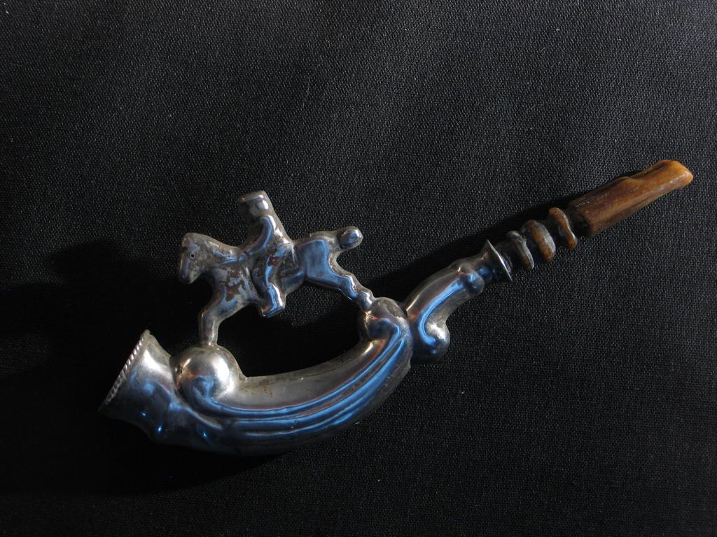 Bruidegomspijpje antiek zilver Staphorst 1850. 2169, Ophalen of Verzenden, Zilver