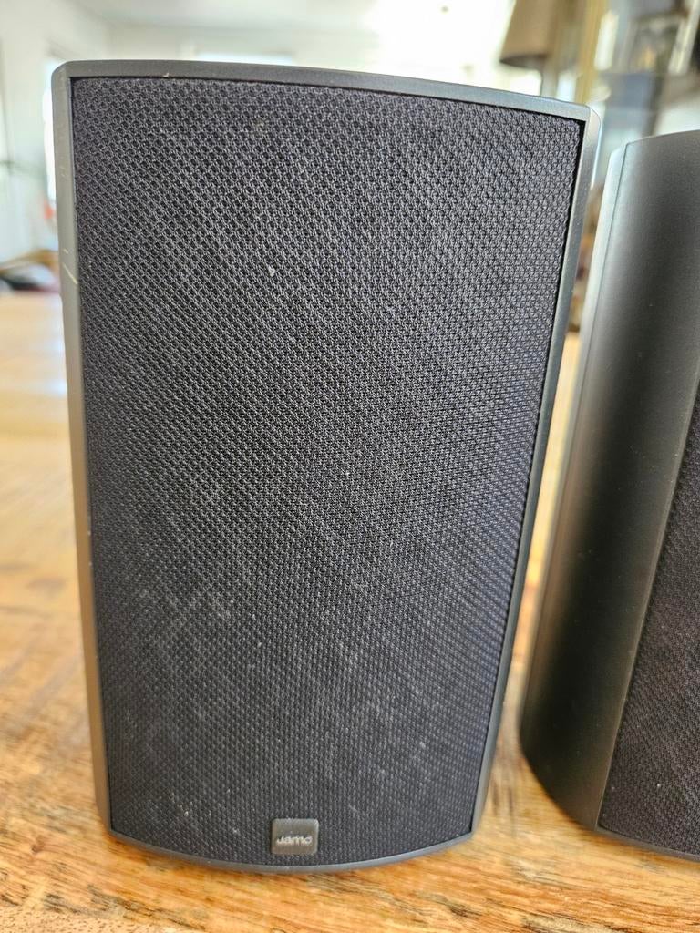Jamo surround speakerset - 4 stuks, Gebruikt, Ophalen of Verzenden, Minder dan 60 watt, Front, Rear of Stereo speakers