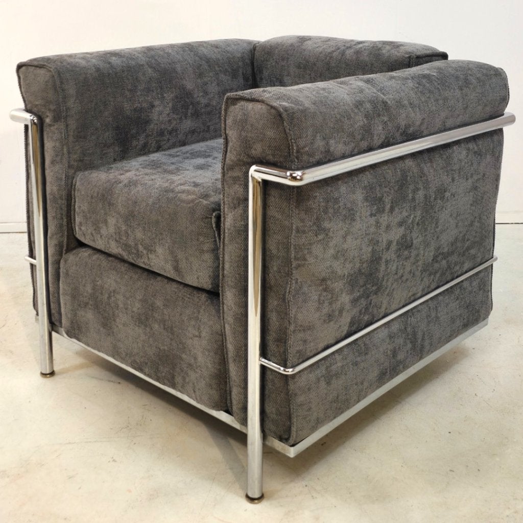Cassina Le Corbusier lc2 vroeg model jaren 60/70 vintage, Minder dan 50 cm, Gebruikt, 75 tot 100 cm, Ophalen of Verzenden