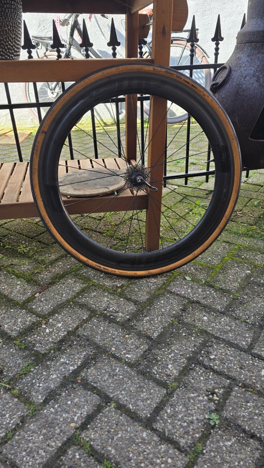 FFWD F6 Carbon Wiel met Schwalbe One Band, Fietsen en Brommers, Fietsonderdelen, Gebruikt, Wiel, Carbon, Racefiets, Ophalen of Verzenden