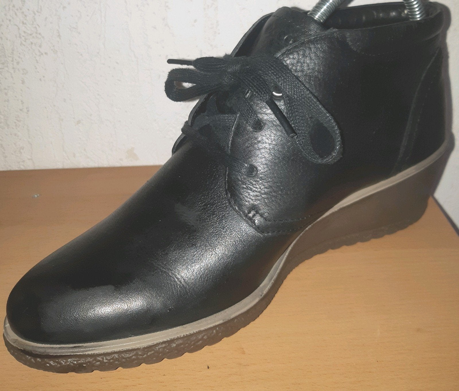 ECCO leren comfort schoenen. NIEUWSTAAT. Maat 39., Ecco, Zwart, Lage of Enkellaarzen, Ophalen of Verzenden
