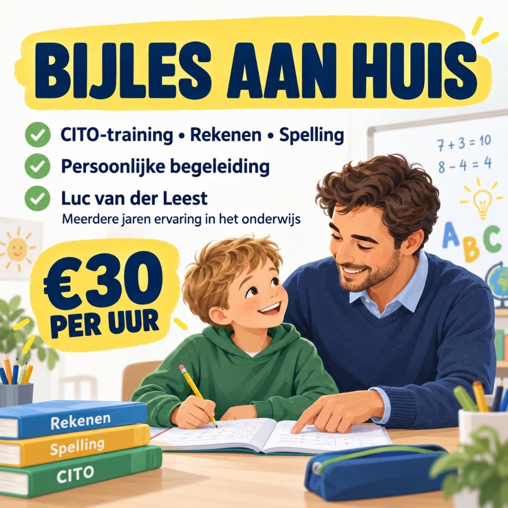 Bijles basisschool aan huis (CITO-training, rekenen etc.), Privéles, Bijles