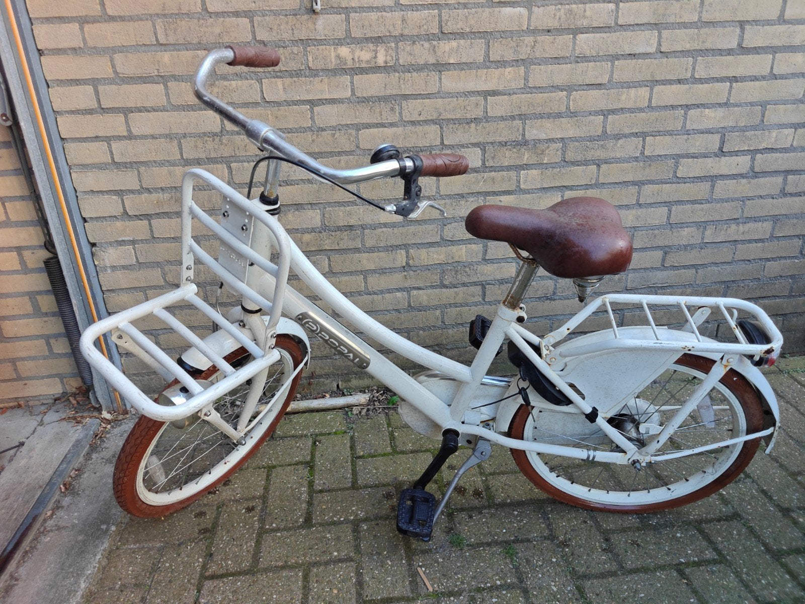 Popal Daily Dutch Basic meisjesfiets - Wit, Ophalen, Terugtraprem, Gebruikt, Handrem