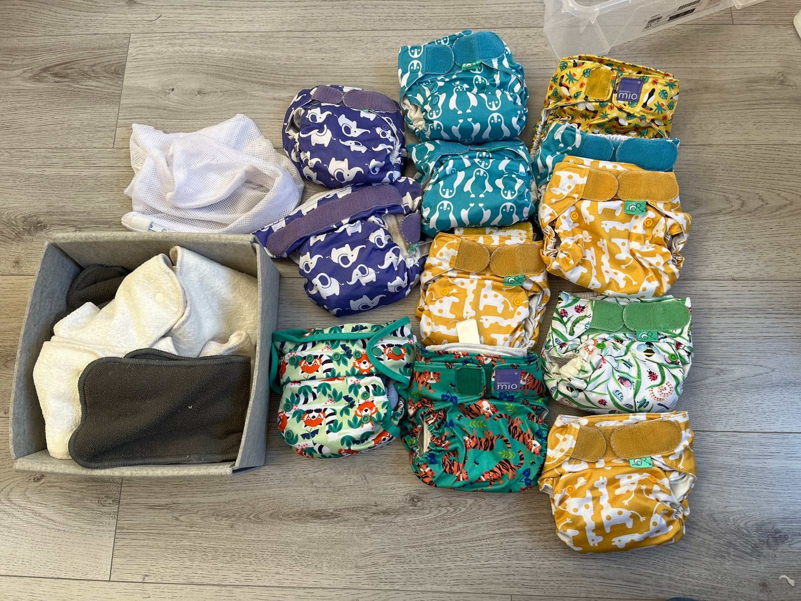 Set wasbare luiers incl waszak en inlegvellen, Ophalen of Verzenden, Gebruikt, Overige typen