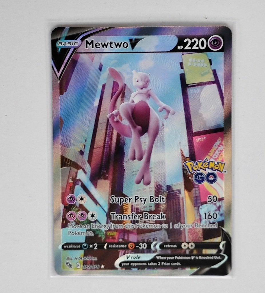 Pgo072 Mewtwo V Pokemon Go, Verzenden, Nieuw, Losse kaart, Foil