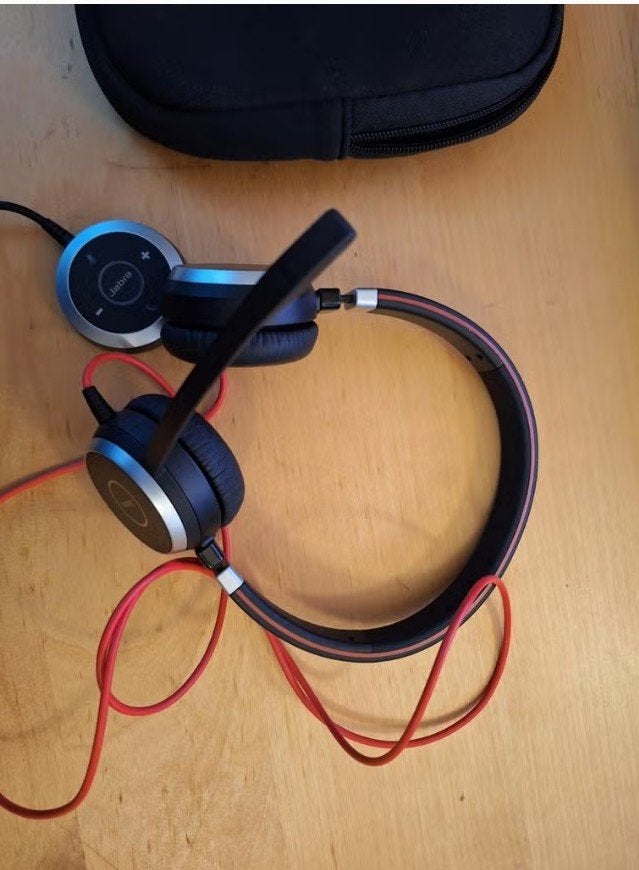 Jabra Evolve Link MS Headset - Professionele USB Headset, Ophalen of Verzenden, Gebruikt, Op oor (supra aural), Overige merken