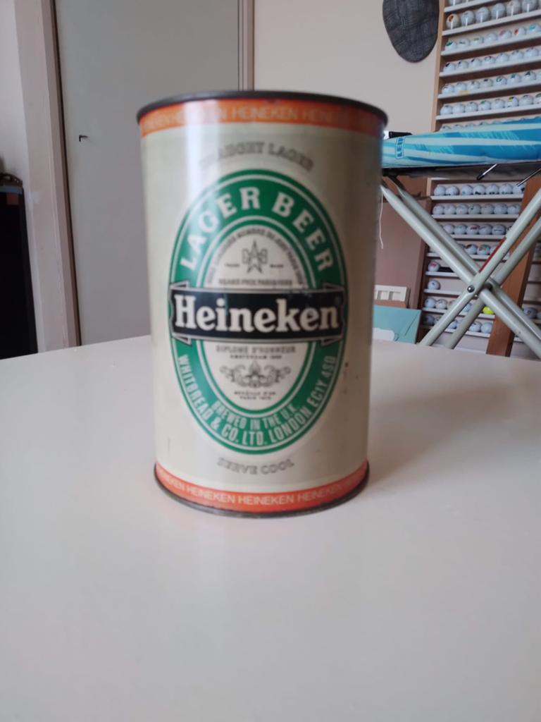 Collecters item vintage heineken blik, Ophalen, Zo goed als nieuw, Overige