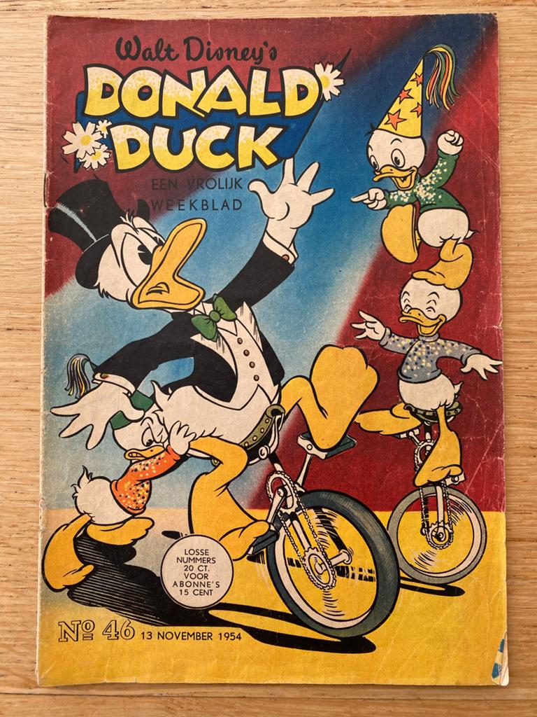 Donald Duck Weekblad - Nummer 46 - 13 november 1954, Ophalen of Verzenden, Gelezen, Overige typen