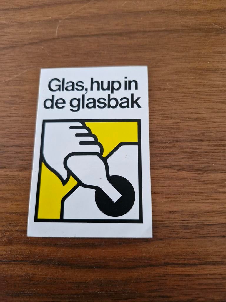 7846 Sticker Glas in de Glasbak, Verzamelen, Ophalen of Verzenden, Zo goed als nieuw