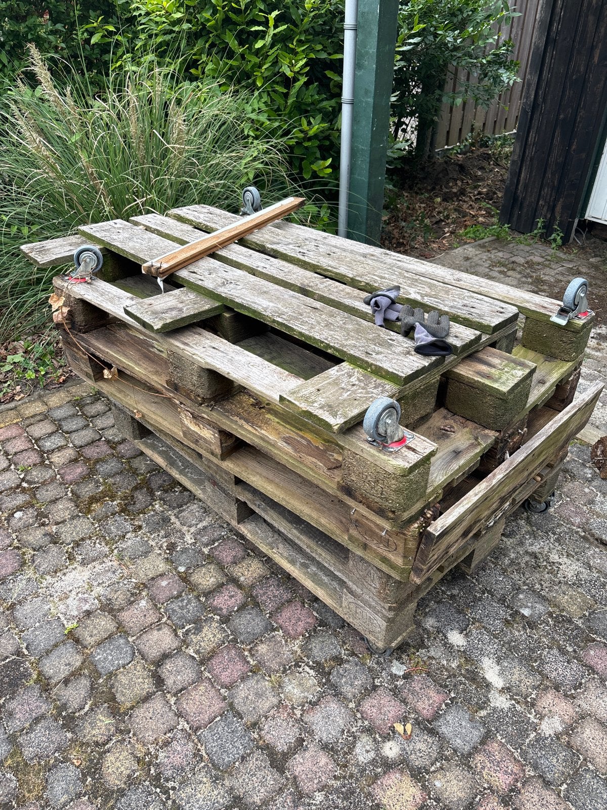 houten pallet voor openhaard, Ophalen, Gebruikt