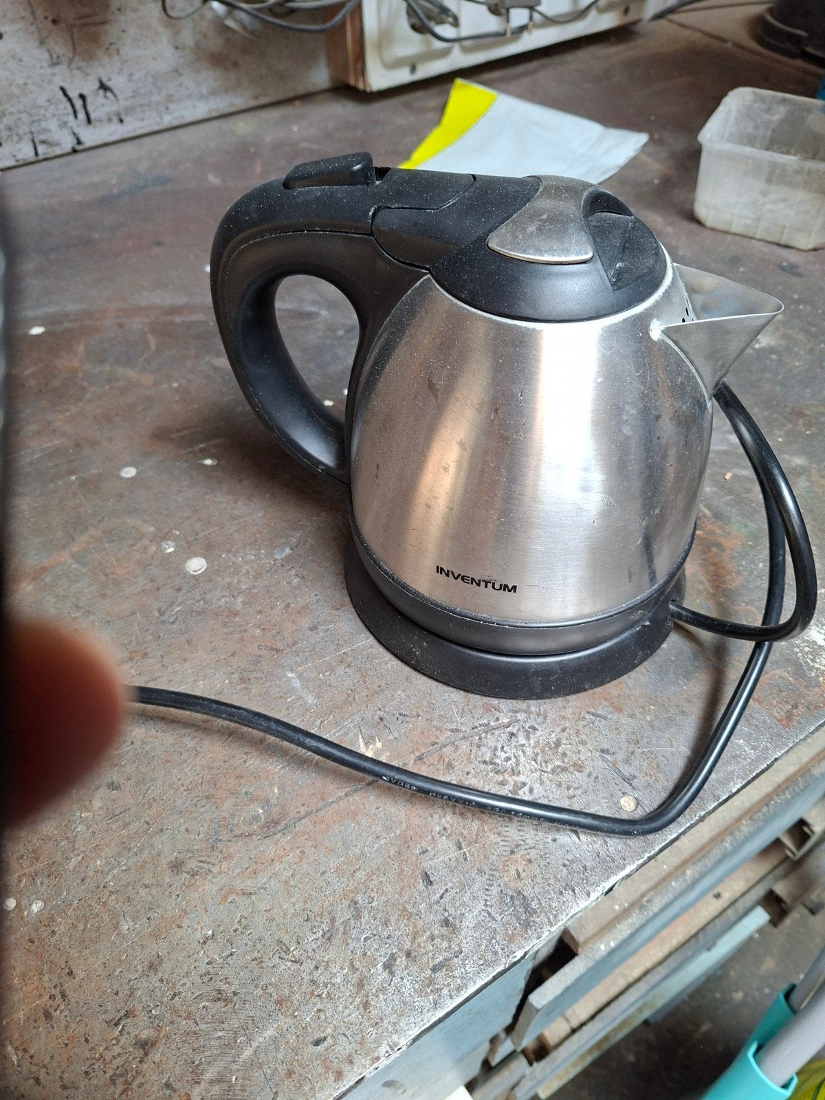 Inventum Waterkoker - Gebruikt, RVS, 1-2 liter, Witgoed en Apparatuur, Waterkokers, 1 tot 2 liter, Ophalen of Verzenden, Gebruikt