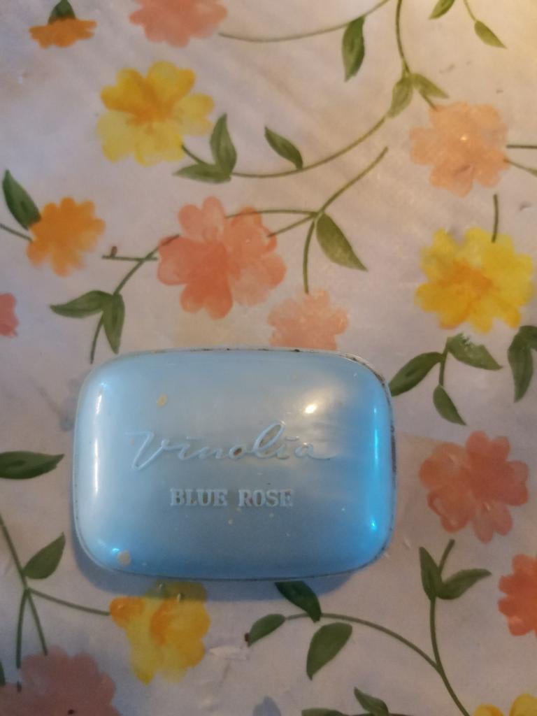 Vintage Vinolia Blue Rose Zeepje met Doosje, Verzamelen, Ophalen of Verzenden, Gebruikt