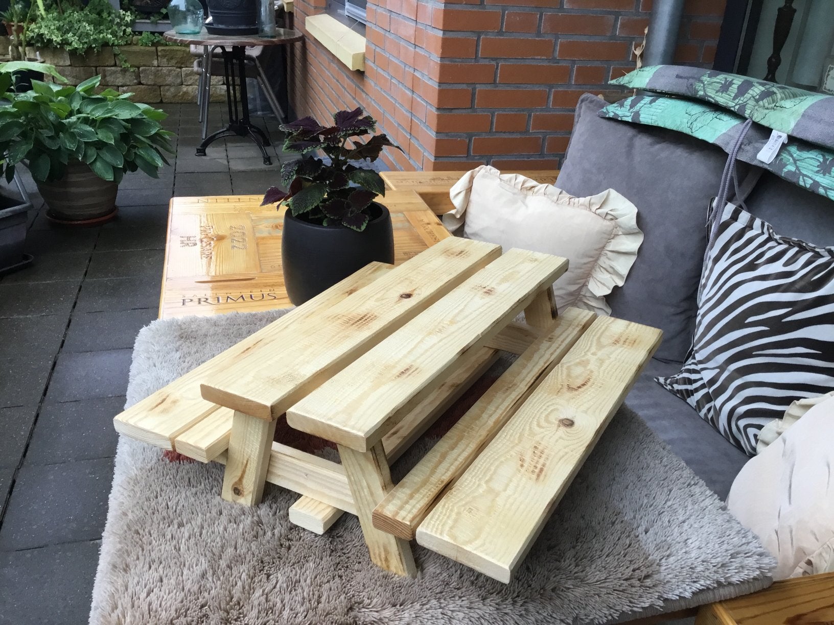 Picknick bankje €€ . 12,50, Ophalen of Verzenden, Nieuw, Hout