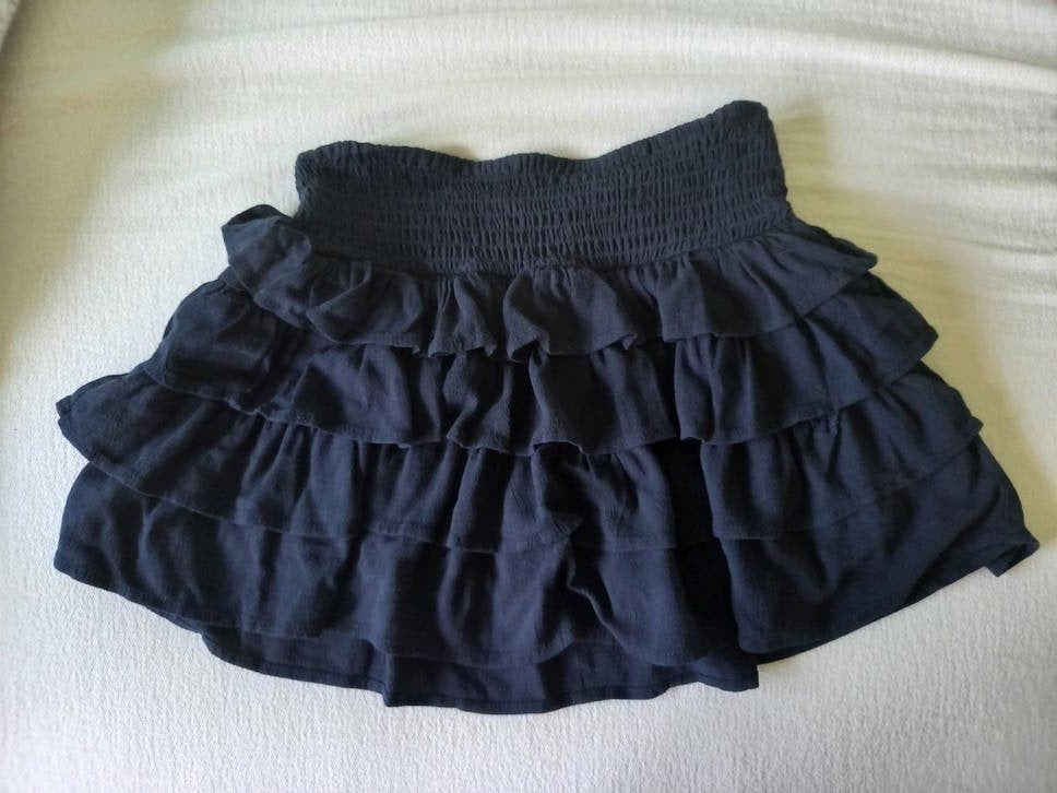 Bershka donkerblauwe rok maat M., Maat 38/40 (M), Blauw, Boven de knie, Bershka