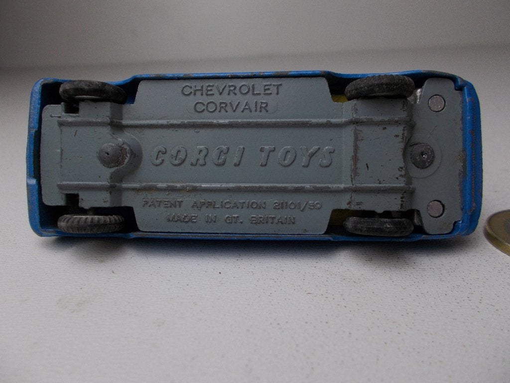 1960 Corgi Toys 229 CHEVROLET CORVAIR (Opknapper) -C-., Ophalen of Verzenden, Gebruikt, Auto, Corgi