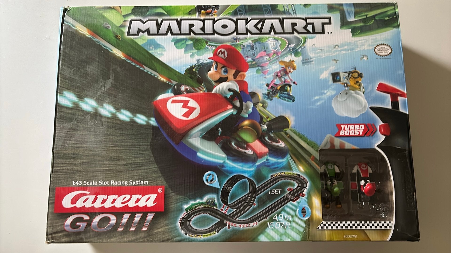 Carrera GO!!! Mario Kart Racebaan - 4.9m met Turbo Boost, Carrera, Ophalen of Verzenden, Met looping, Elektrisch