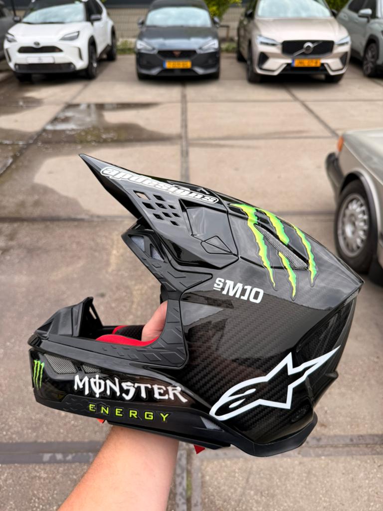 Monster Energy stickerset voor Alpinestars helm, Motoren, Ophalen of Verzenden