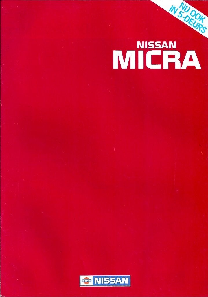 Folder Nissan Micra 1987, Ophalen of Verzenden, Gelezen, Nissan