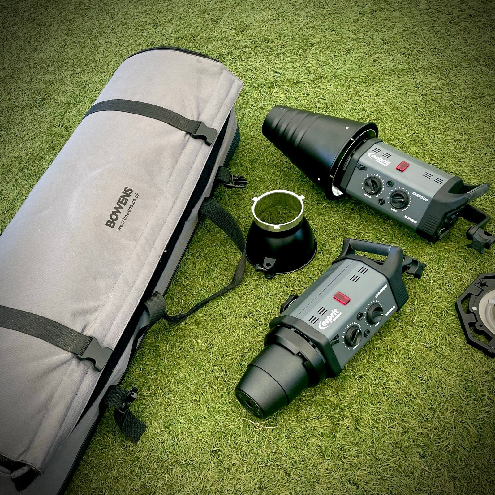 Bowens Esprit GM500 Studioflitser Set met Tas, Overige merken, Flitser, Ophalen of Verzenden, Gebruikt