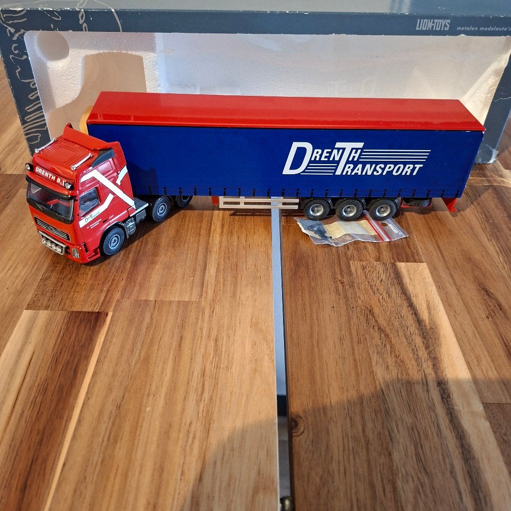 Lion Toys Drenth Transport Volvo vrachtwagen met trailer, Verzenden, Nieuw, Bus of Vrachtwagen, Lion Toys